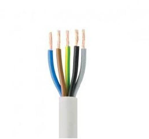 0.75MM 3095Y 5 Core White Heat Resistant Cable