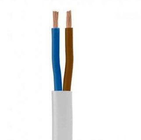 0.75mm 2 Core White Pvc Cable