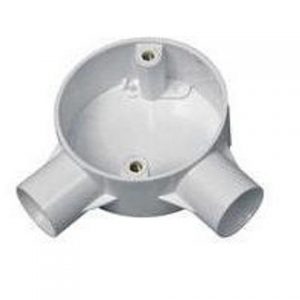 20MM White PVC Conduit Angle Box