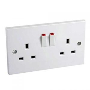 Axiom 2 Gang 13A DP Switched Socket