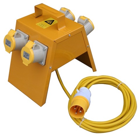 110V Splitter Box c/w 5MTS 2.5MM Cable & 16A Plug