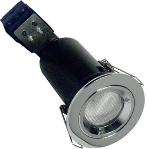 CED DFPD10CHR Fire Rated Die Cast Chrome GU10 Straight Downlight