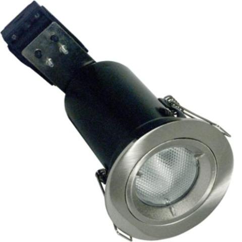 CED DFPD10SC Fire Rated Die Cast Brushed Chrome GU10 Straight Downlight