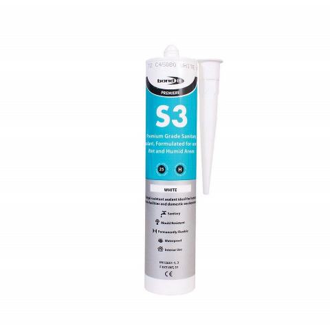 Bond It BDS3T S3 Sanitary Silicone Clear 310ml