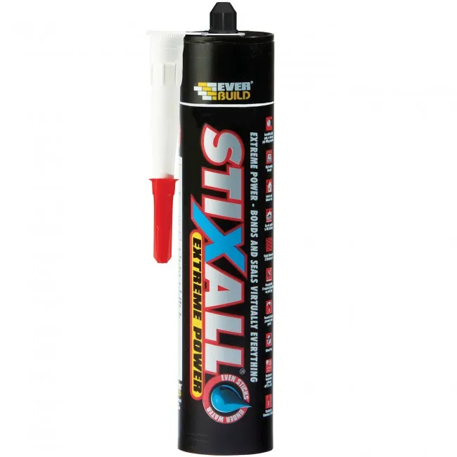 Everbuild STIXCLEAR Stixall Extreme Power Crystal Clear Sealant 290ml
